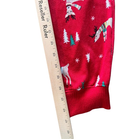 Christmas Pajamas Womens Medium 8-10 Sleepwear Oh Deer 2 pc - Picture 9 of 12